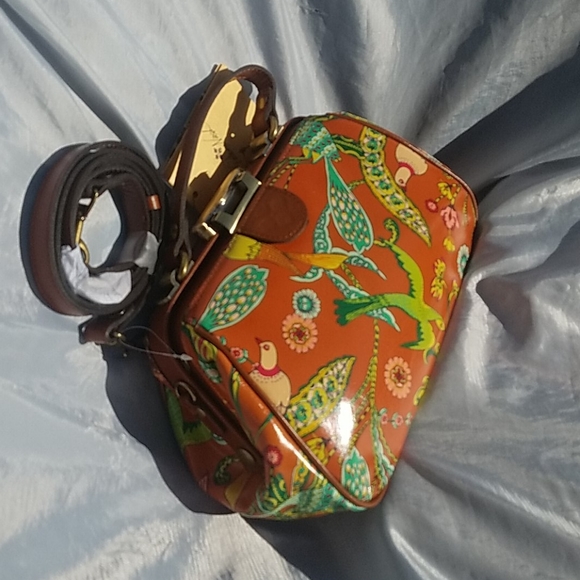 Patricia Nash gracchi satchel w xbody strap - Picture 3 of 5